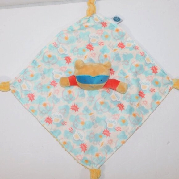 Mary Meyer Lil Hero Character Bear Plush Security Blanket Baby lovey nunu - Picture 3 of 8